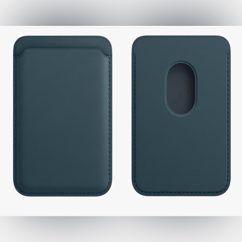 Magnetic Wallet Card Holder: Leather for iPhone 14 13 12, Lightweight Pocket Bag